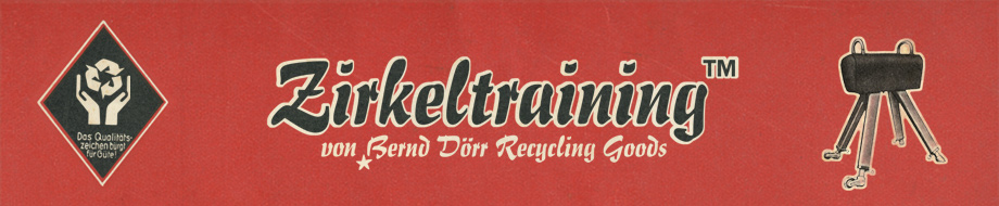 Zirkeltraining, Bernd Dörr Recycling Goods, Taschen aus schön gebrauchten Sportgeräte-Leder und Turnmatten